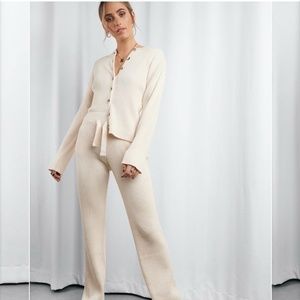 XLE Paige Comfy Rib Knitted Button Top